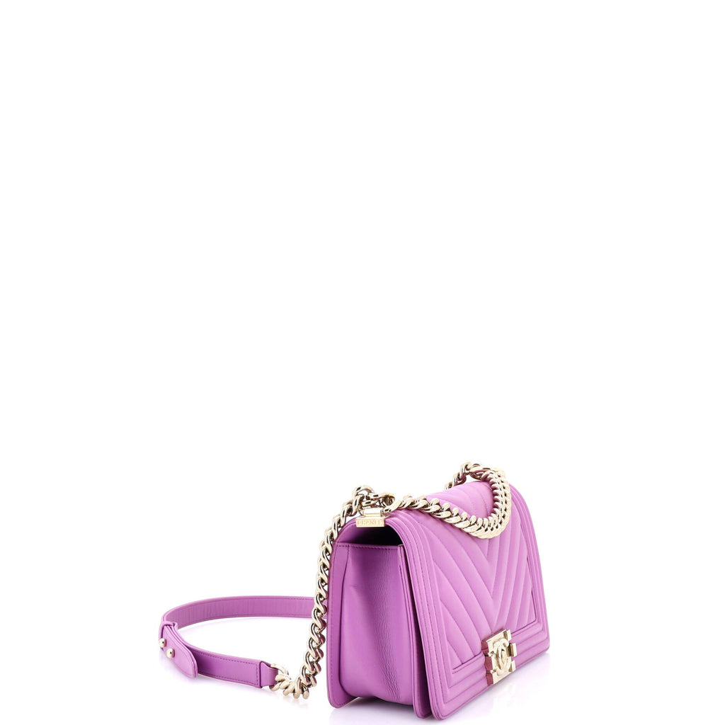 Boy Flap Bag Chevron Lambskin Old Medium