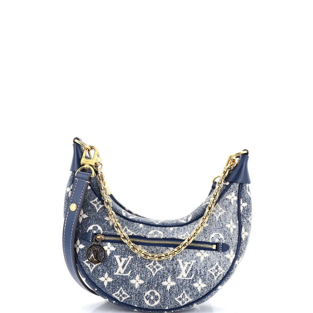 Loop Handbag Monogram Jacquard Denim