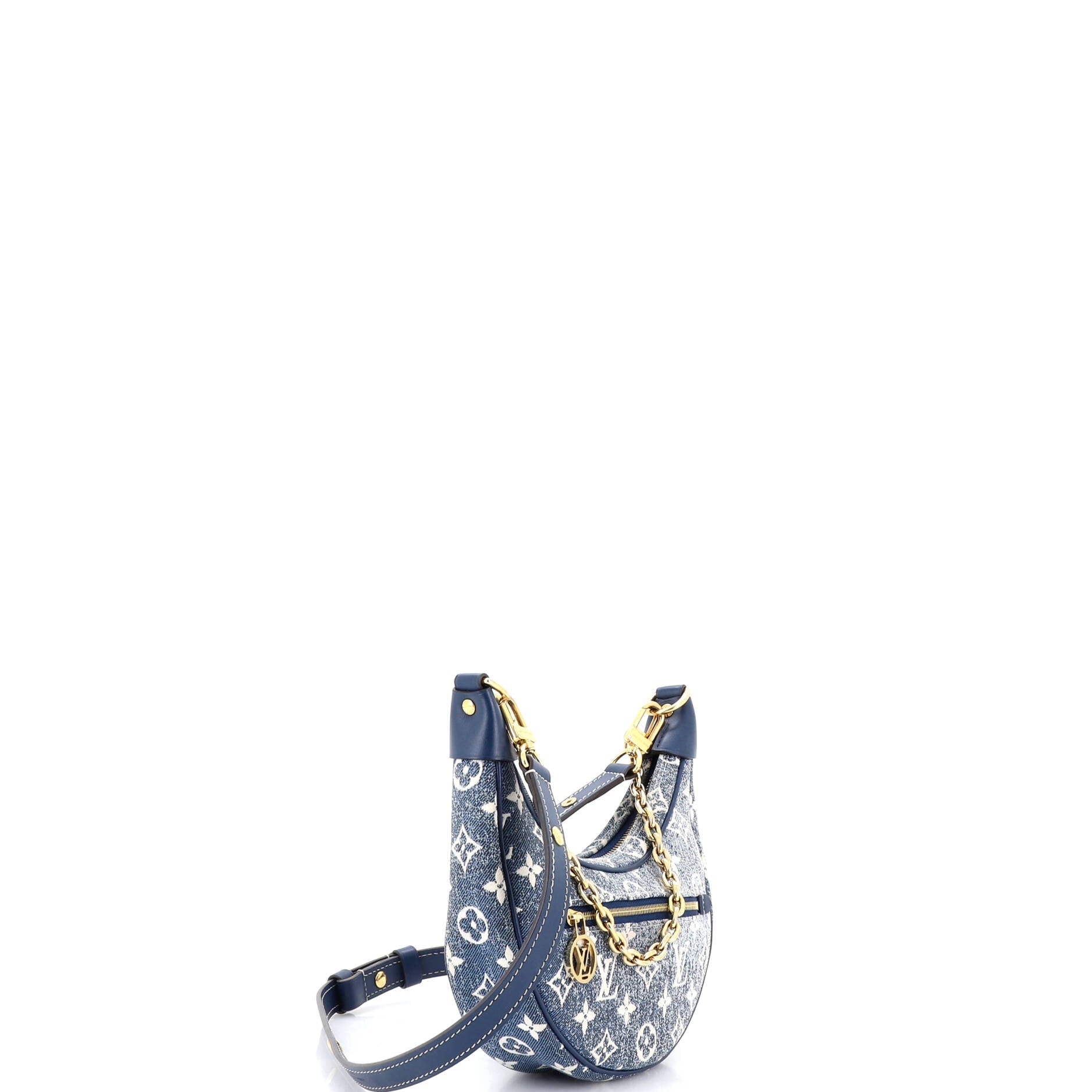 Loop Handbag Monogram Jacquard Denim