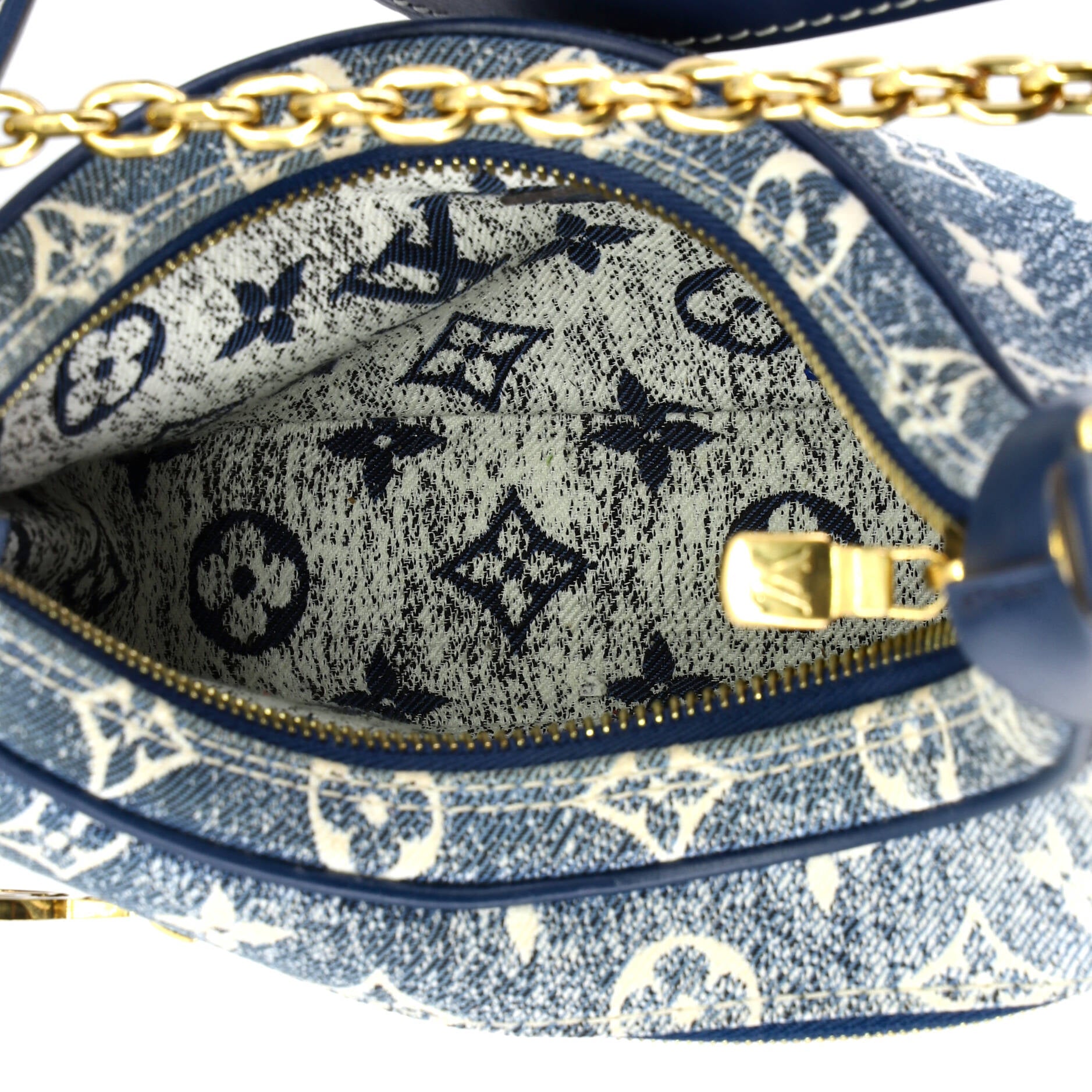 Loop Handbag Monogram Jacquard Denim