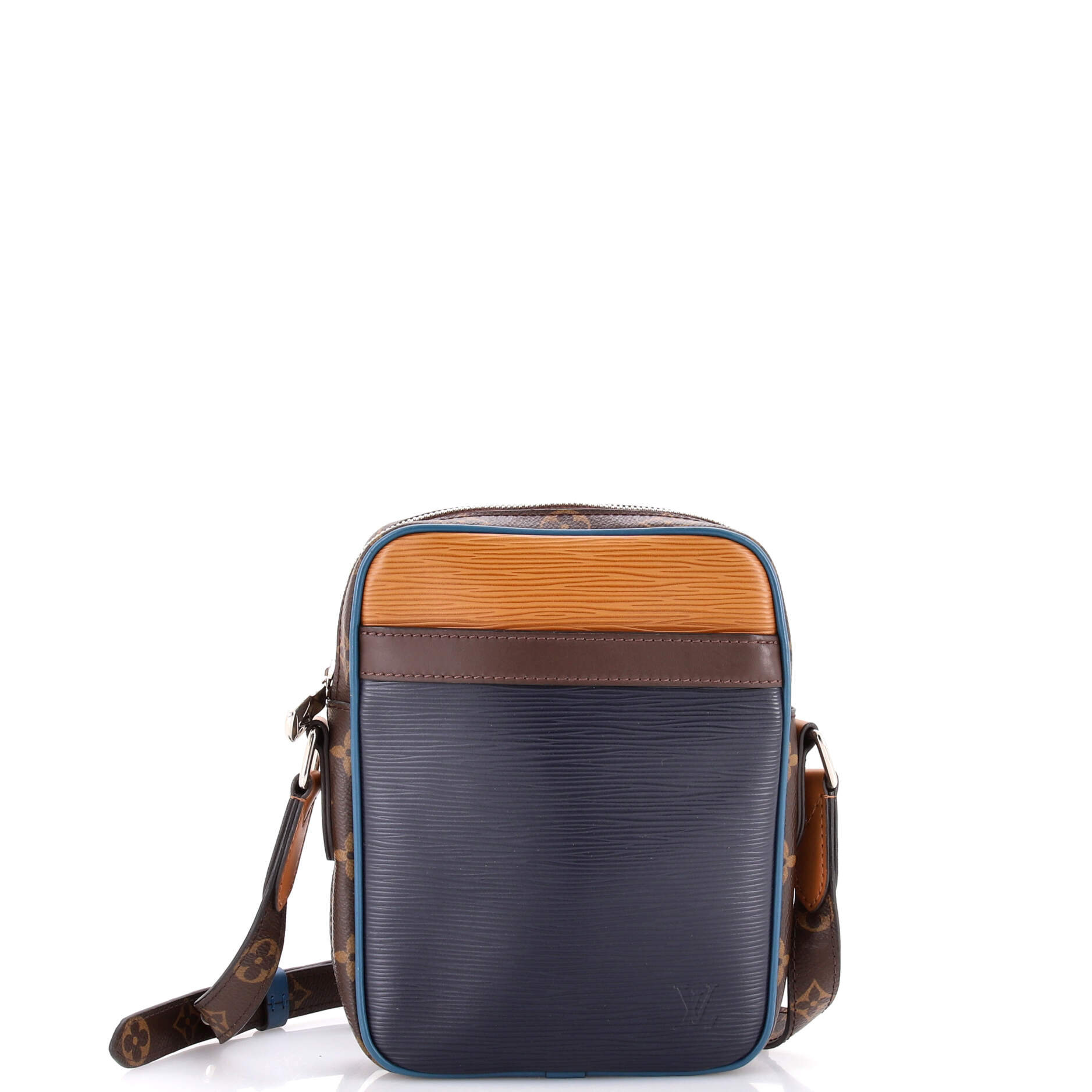 Danube Handbag Epi Leather with Monogram Canvas Slim