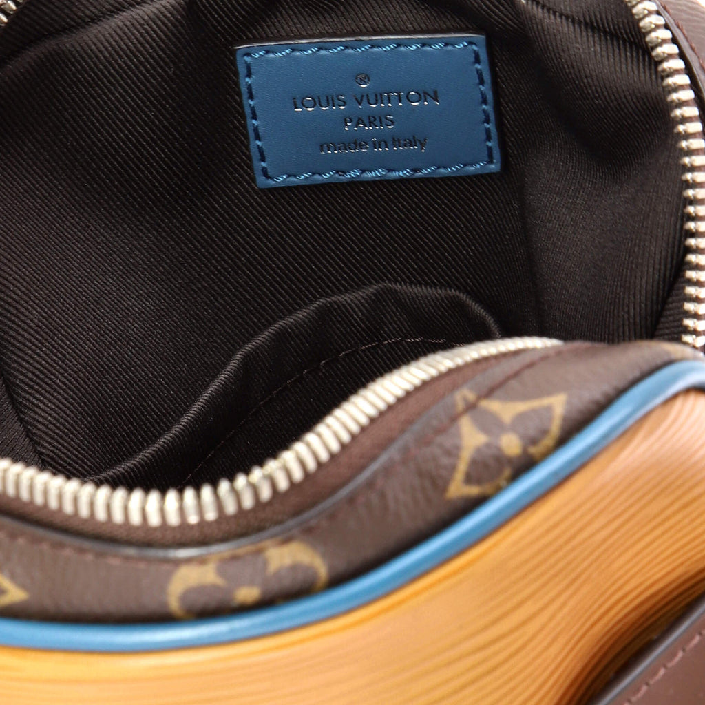Danube Handbag Epi Leather with Monogram Canvas Slim