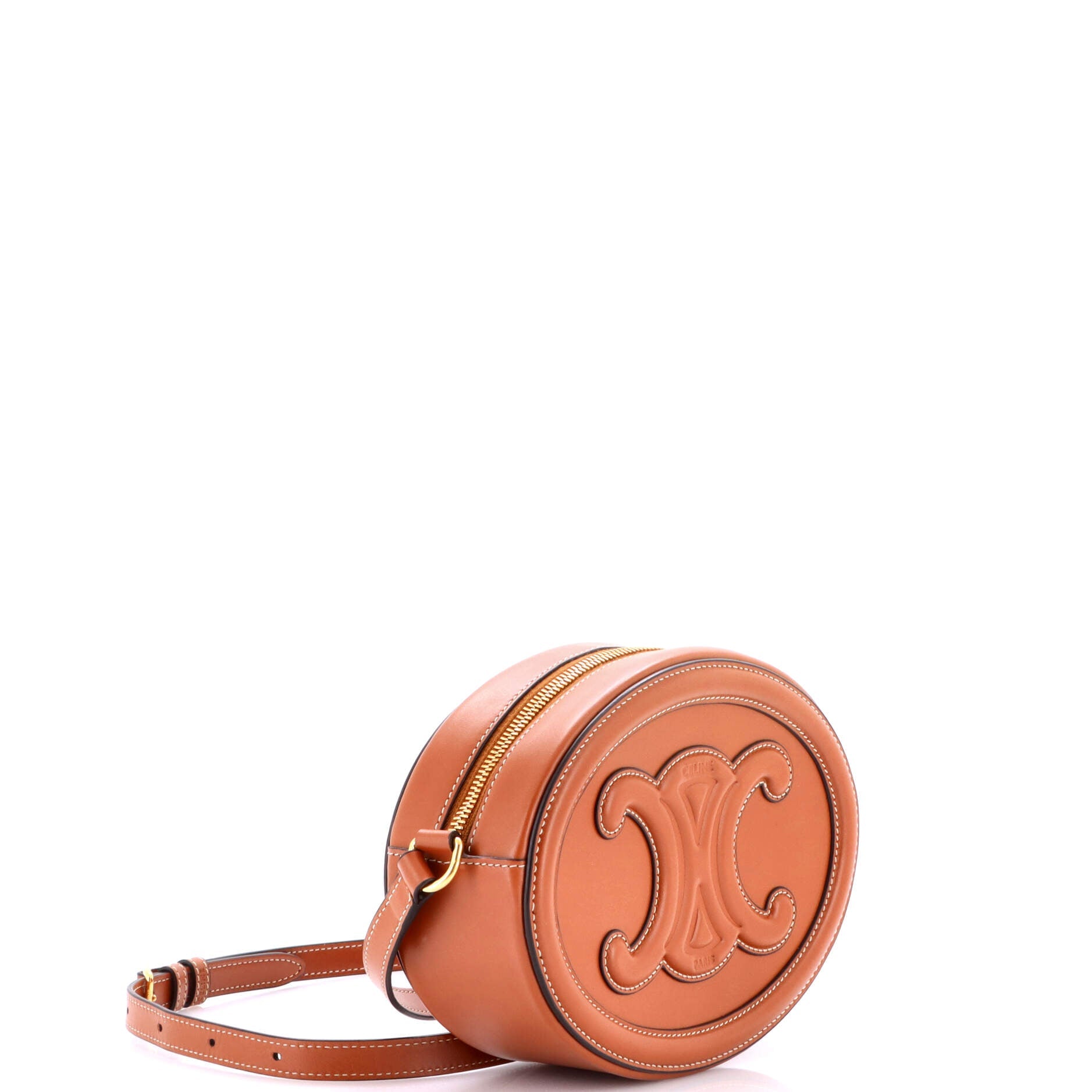 Triomphe Oval Crossbody Bag Leather