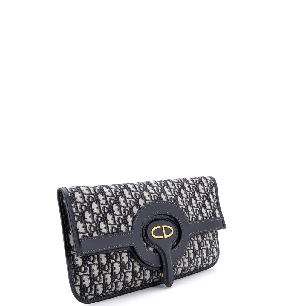 Fold Over Clutch Oblique Canvas