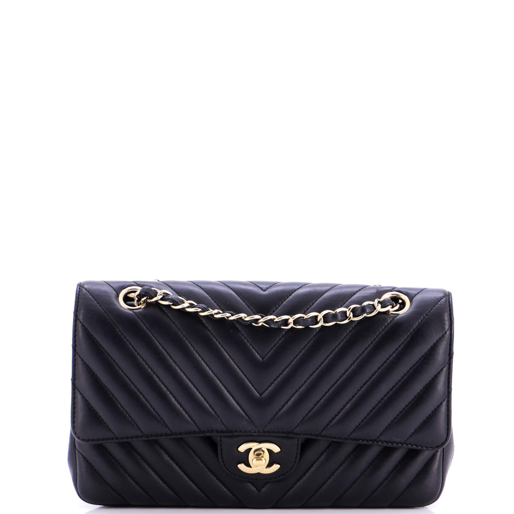 Classic Double Flap Bag Chevron Lambskin Medium