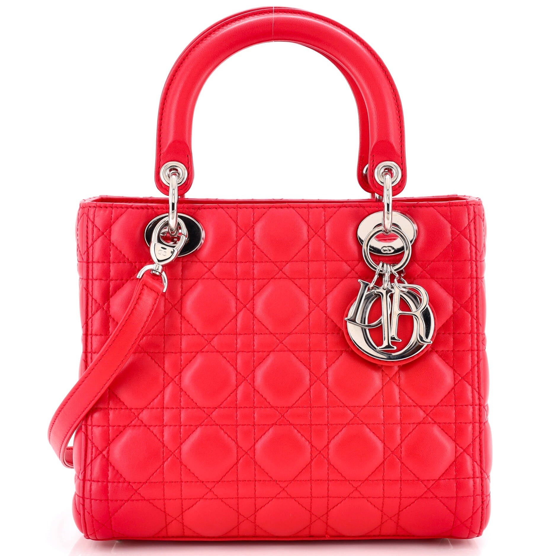 Lady Dior Bag Cannage Quilt Lambskin Medium