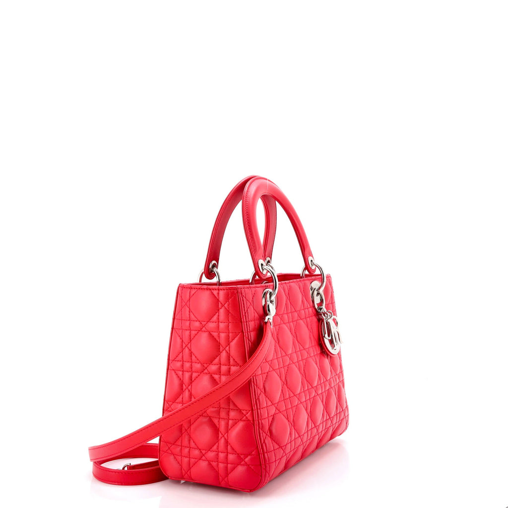 Lady Dior Bag Cannage Quilt Lambskin Medium