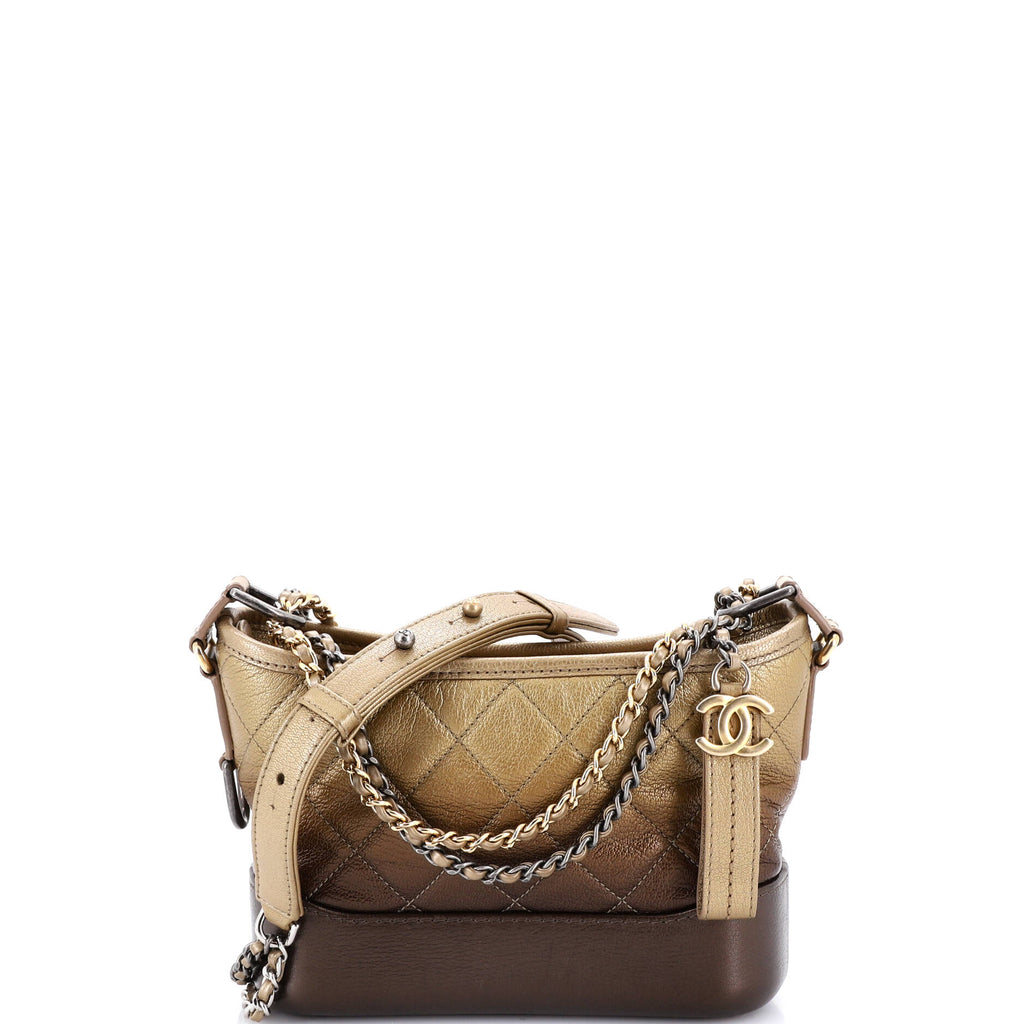 Gabrielle Hobo Quilted Ombre Goatskin Small