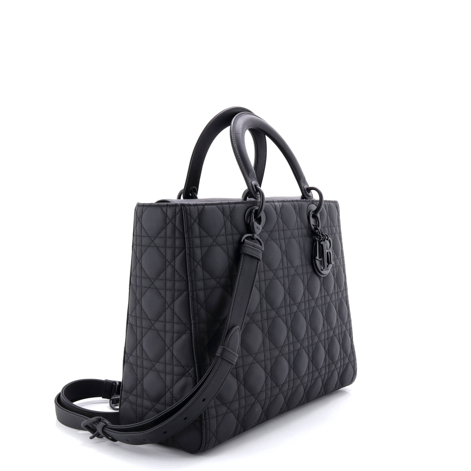 Ultra Matte Lady Dior Bag Cannage Quilt Calfskin Large