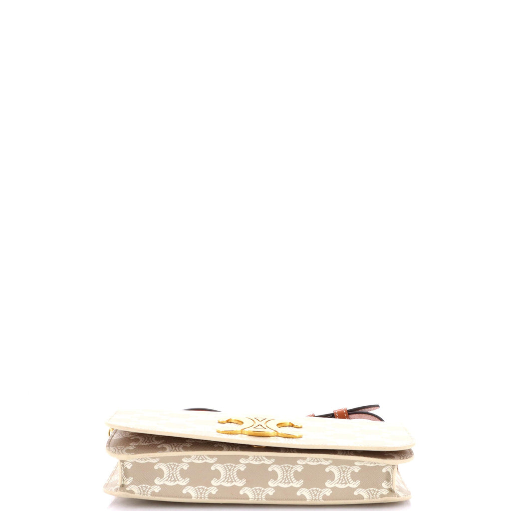 Triomphe Chain Shoulder Bag Triomphe Coated Canvas Small