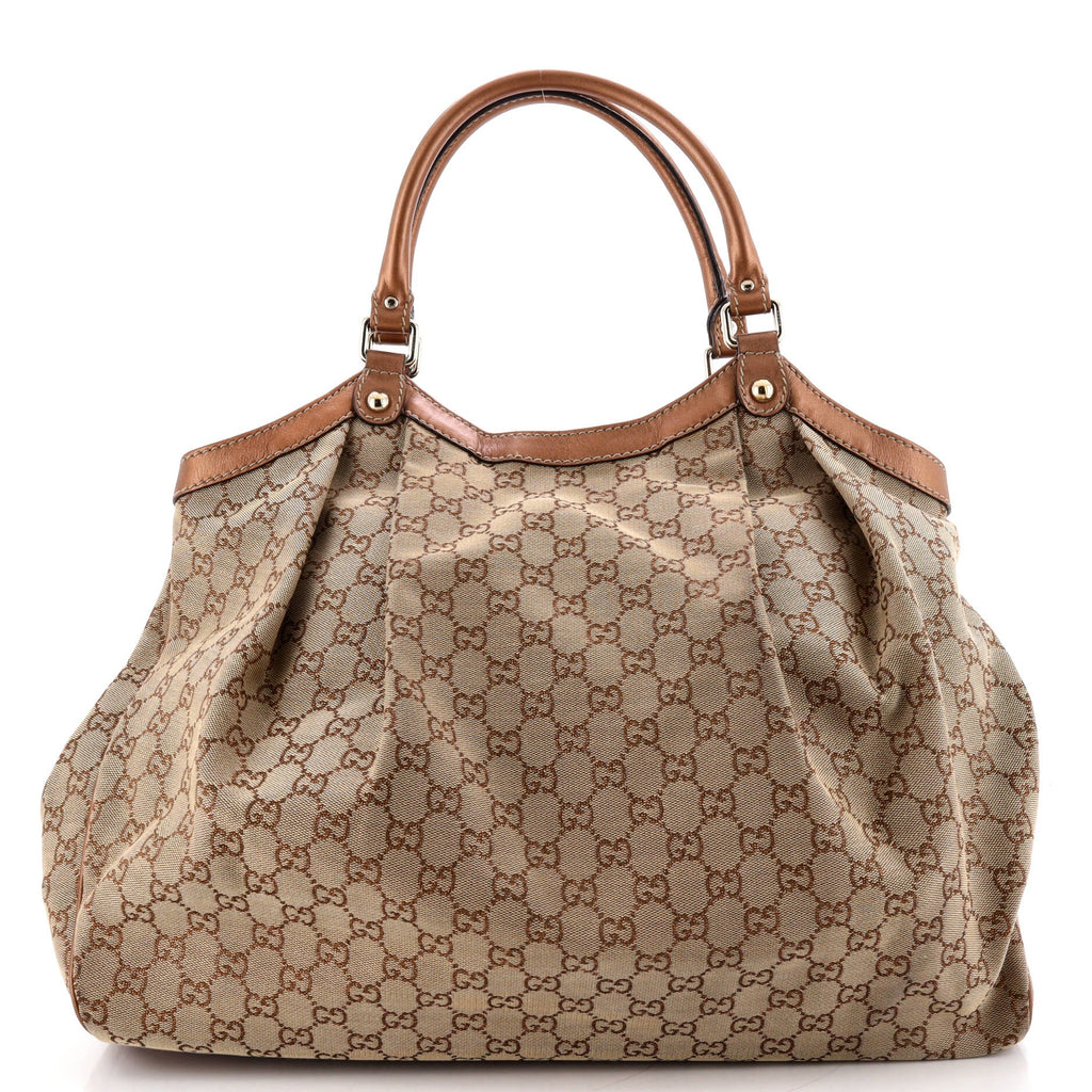 Sukey Tote GG Canvas with Leather Large