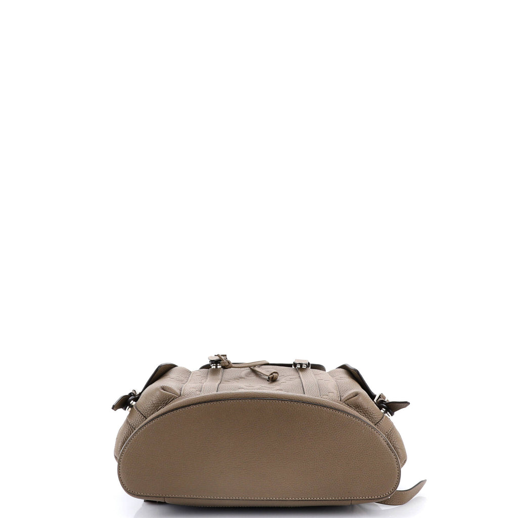 Double Pocket Belt Backpack Jumbo GG Embossed Leather Large