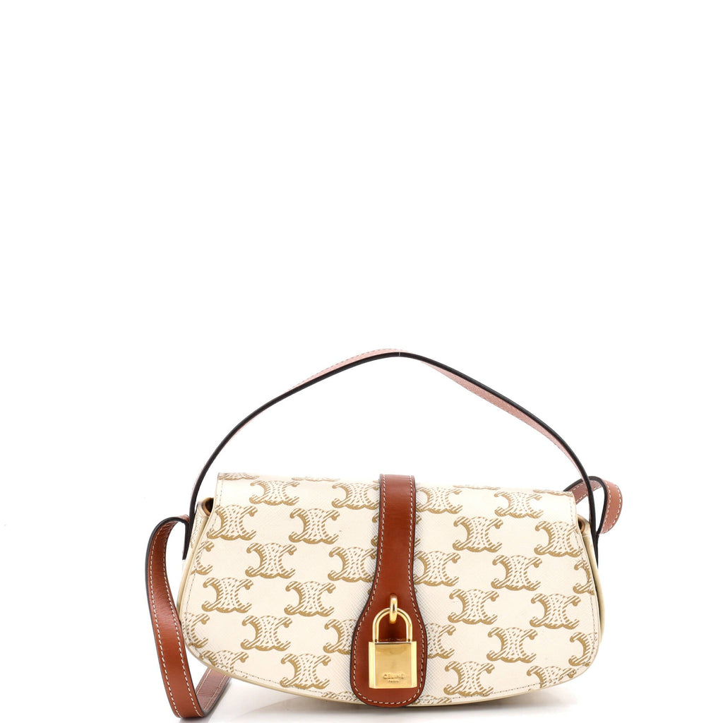 Tabou Clutch with Strap Triomphe Coated Canvas