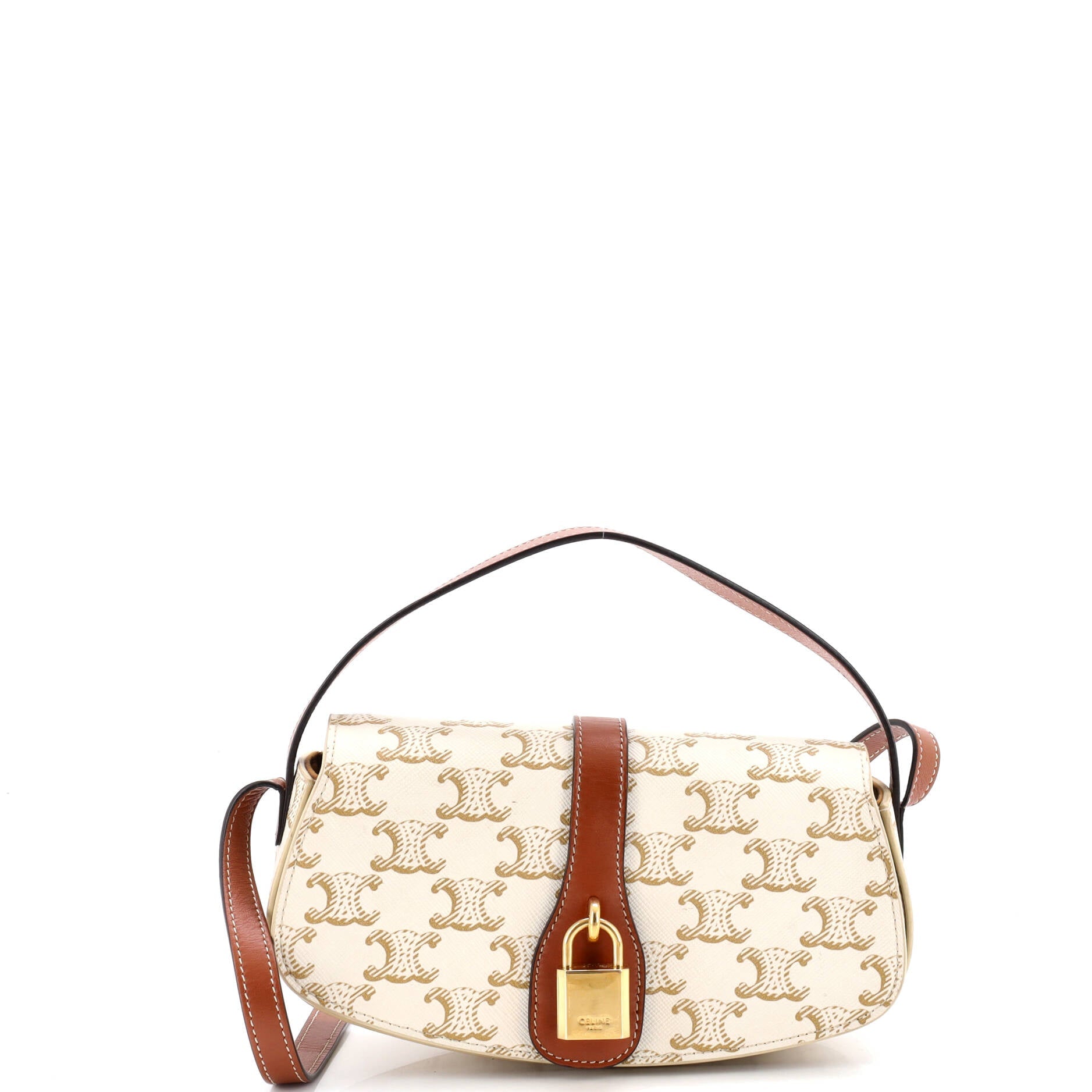 Tabou Clutch with Strap Triomphe Coated Canvas