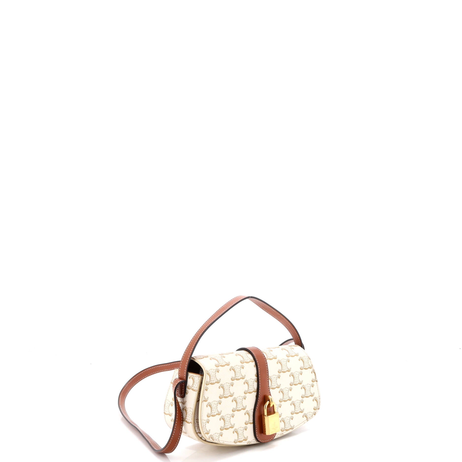 Tabou Clutch with Strap Triomphe Coated Canvas