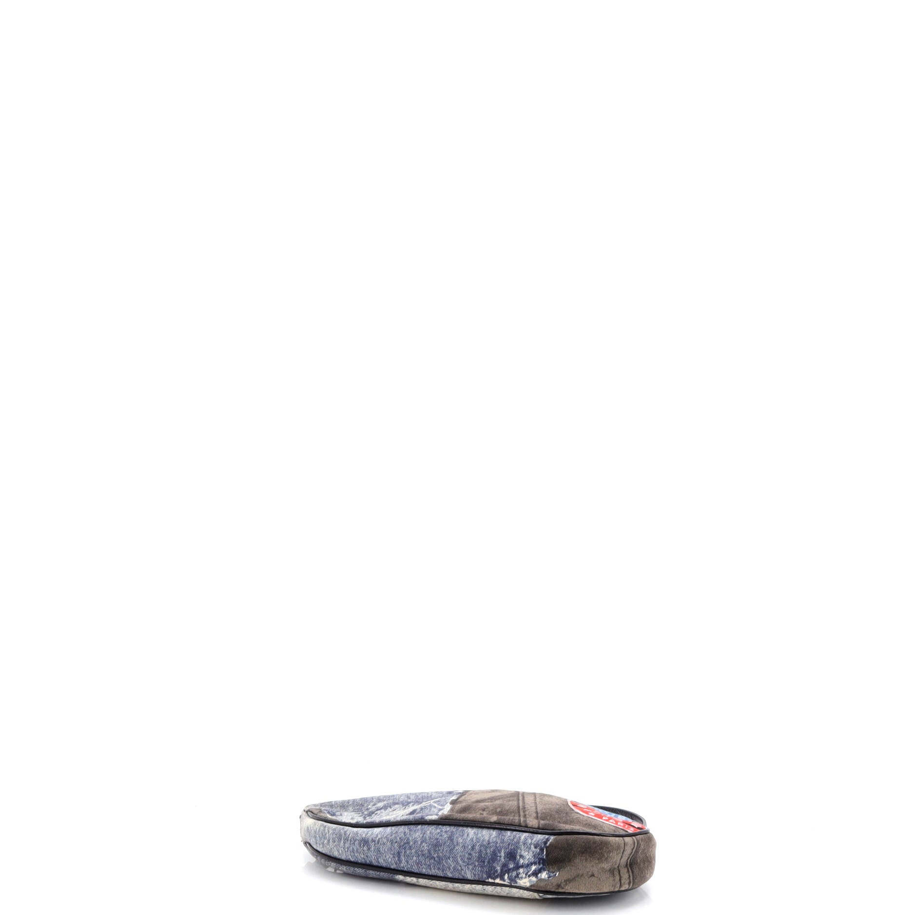 Vintage Saddle Bag Printed Denim Mini