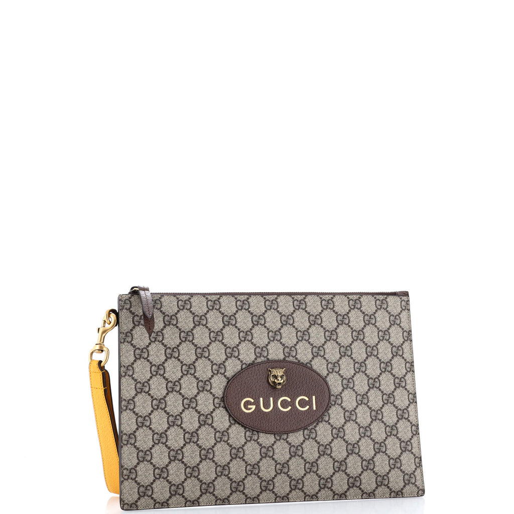 Neo Vintage Wristlet Pouch GG Coated Canvas