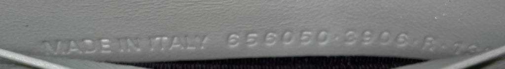 Hourglass Chain Wallet Crocodile Embossed Leather