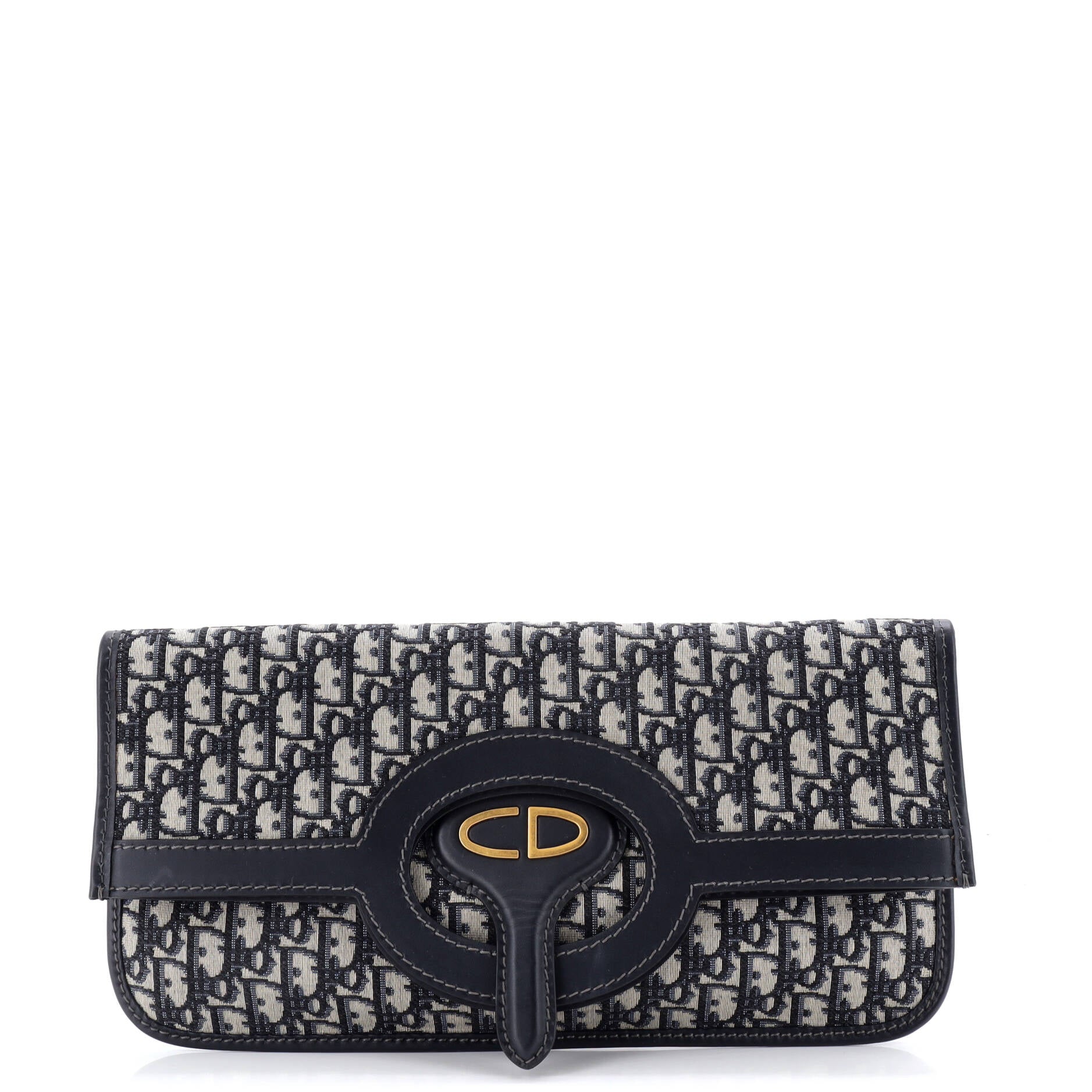 Fold Over Clutch Oblique Canvas
