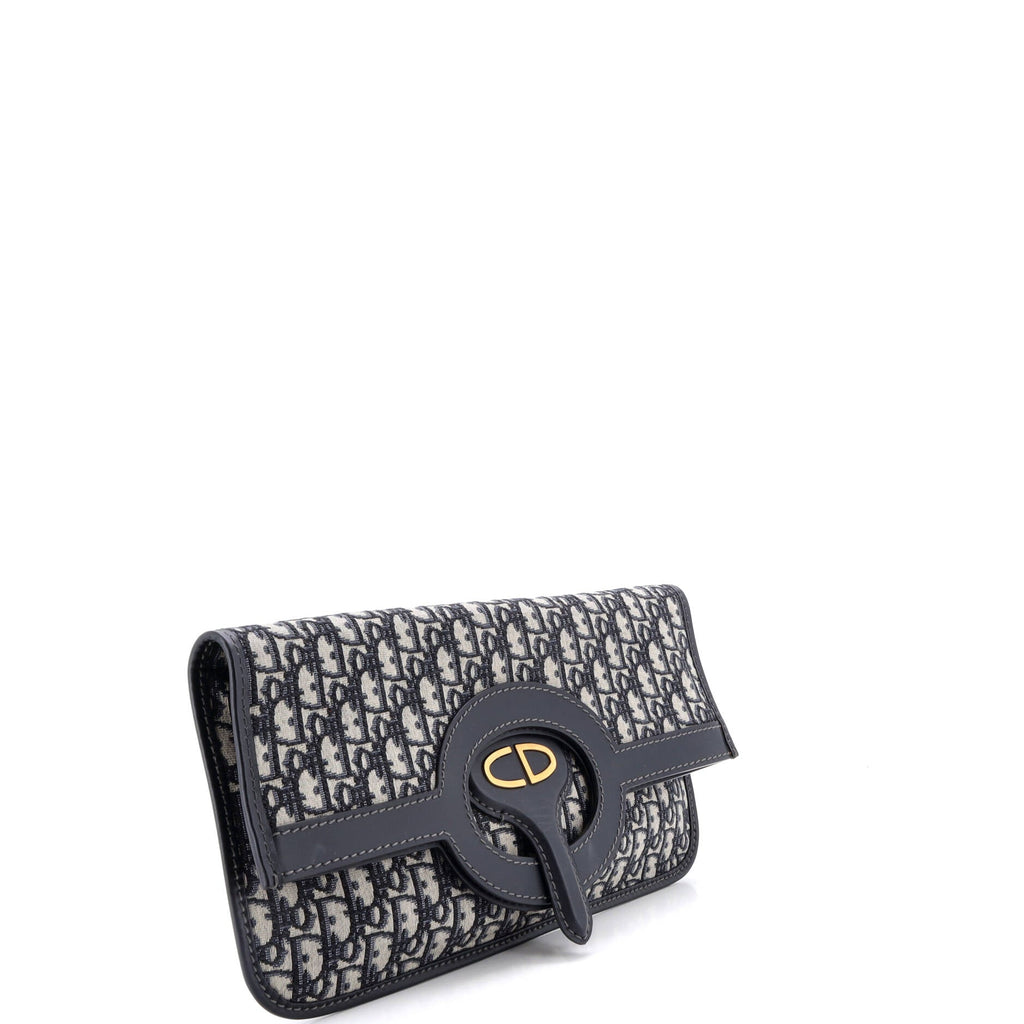 Fold Over Clutch Oblique Canvas