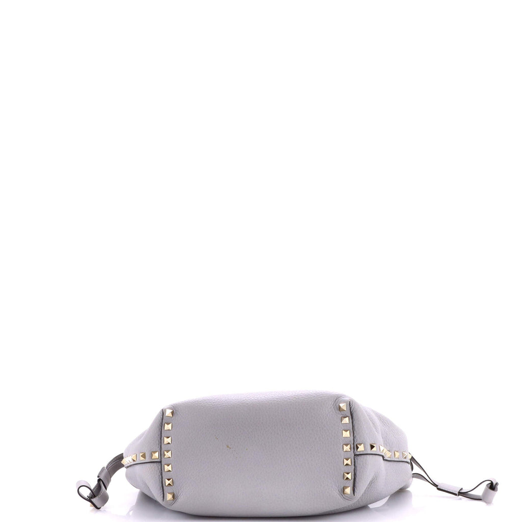 Rockstud Drawstring Crossbody Bag Leather Small