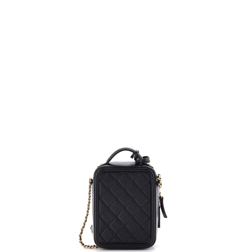 Filigree Vertical Vanity Case Quilted Caviar