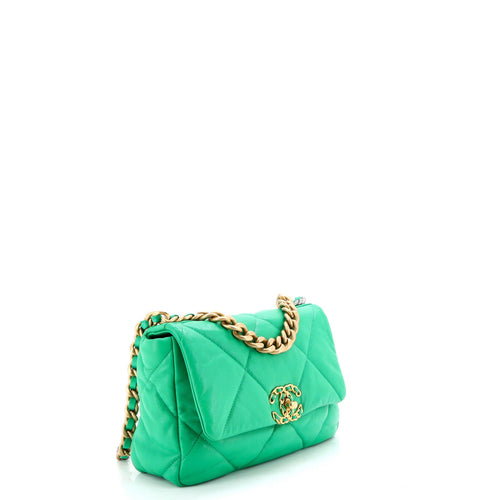 19 Flap Bag Quilted Leather Medium
