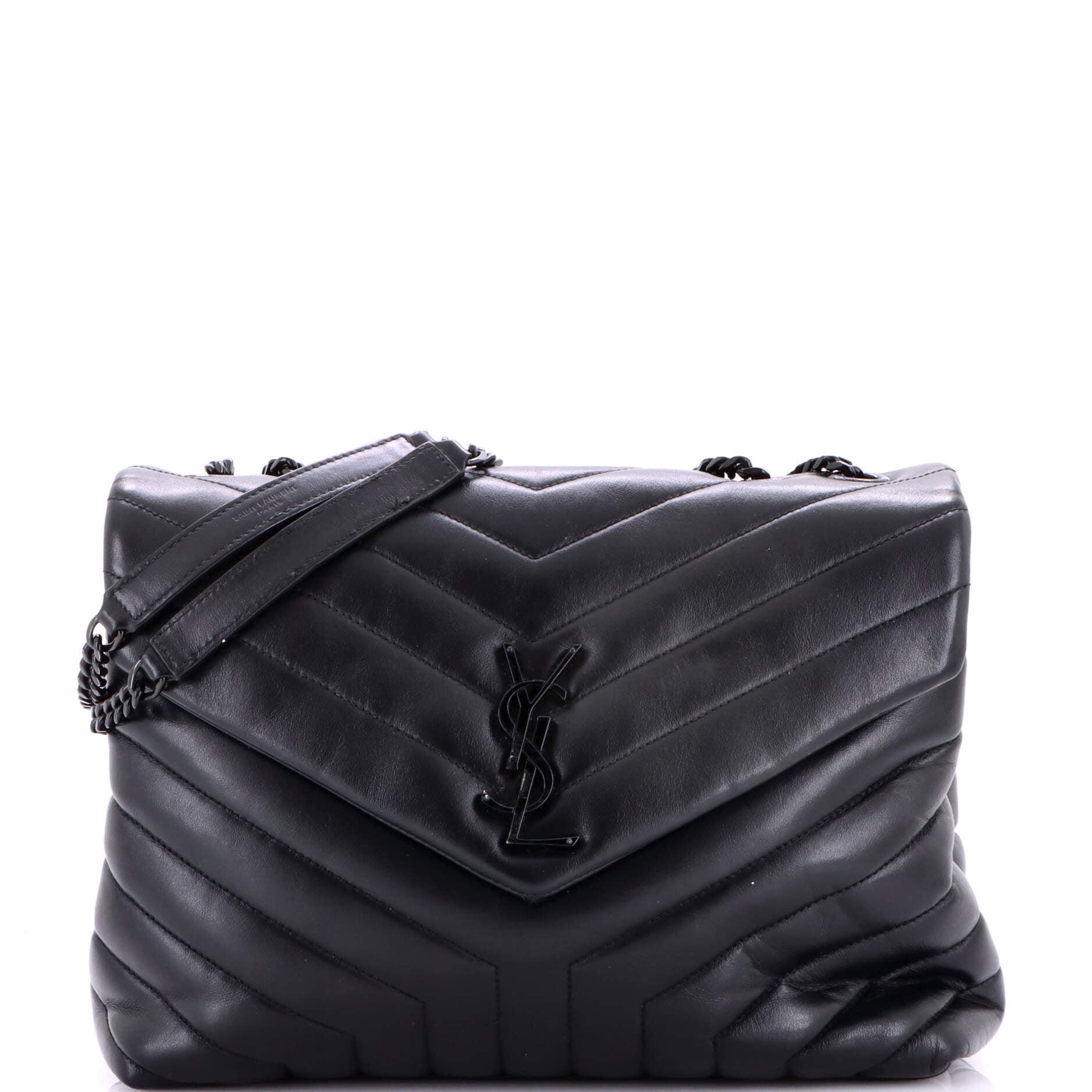 Loulou Shoulder Bag Matelasse Chevron Leather Medium