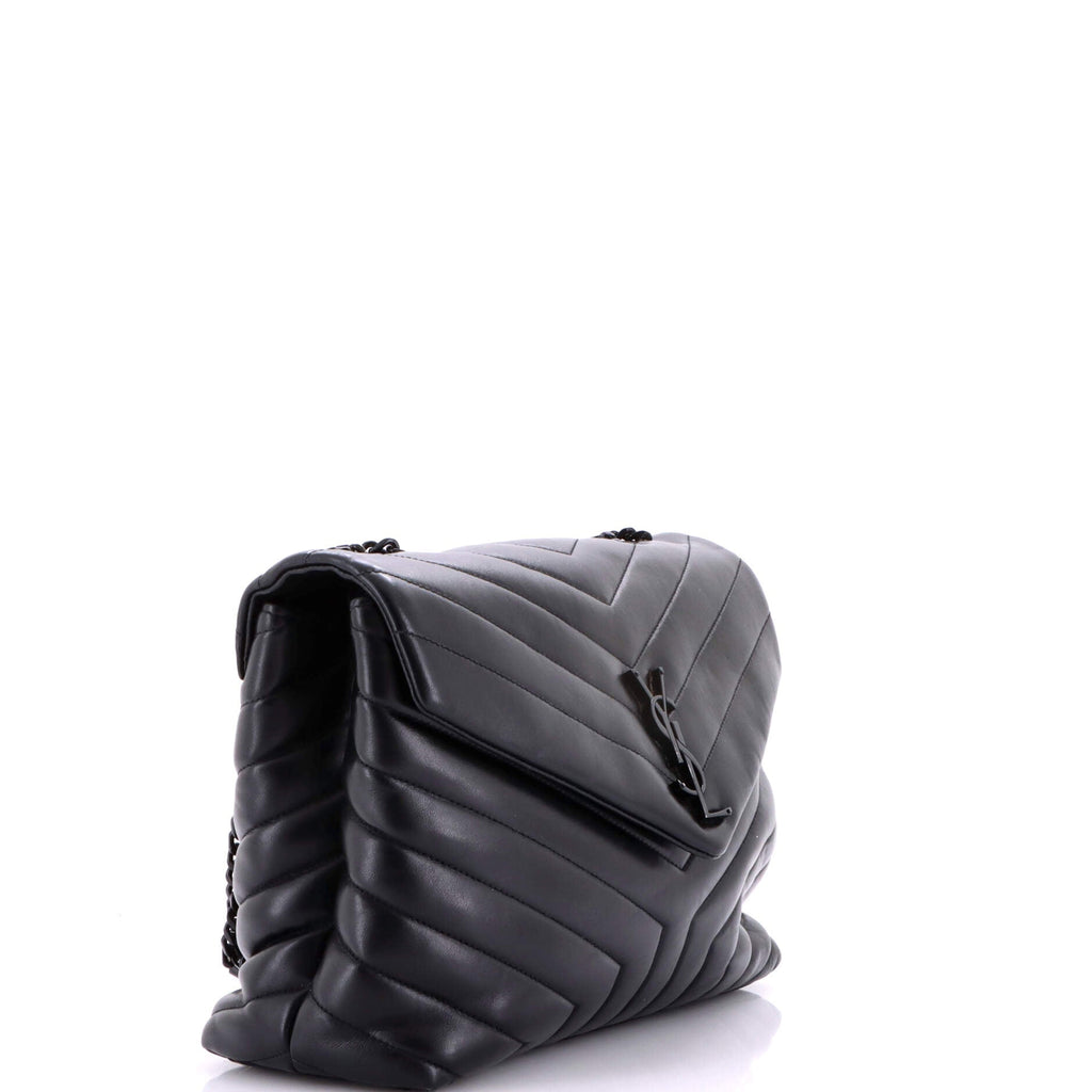 Loulou Shoulder Bag Matelasse Chevron Leather Medium