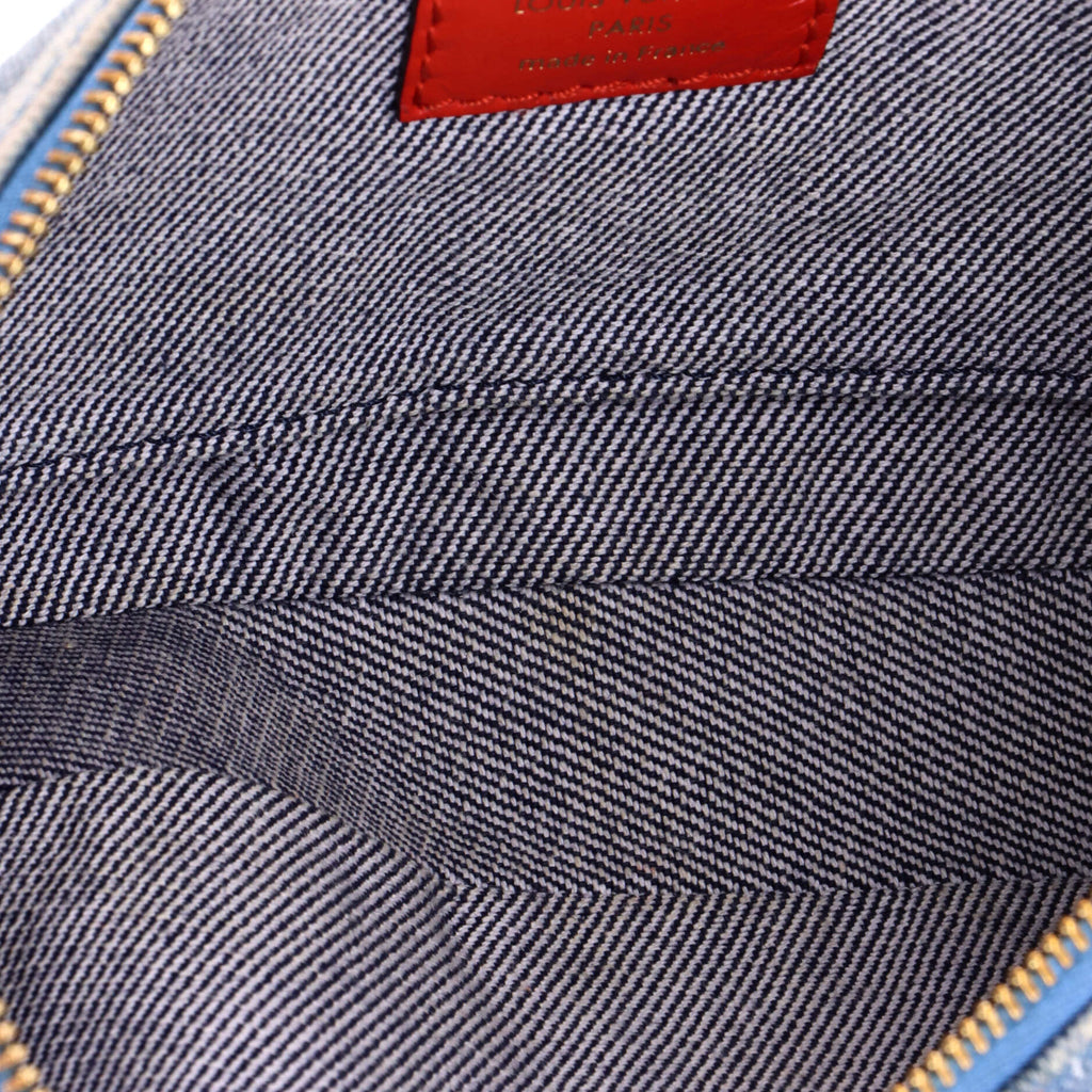 Multi Pochette Accessoires Damier and Monogram Patchwork Denim