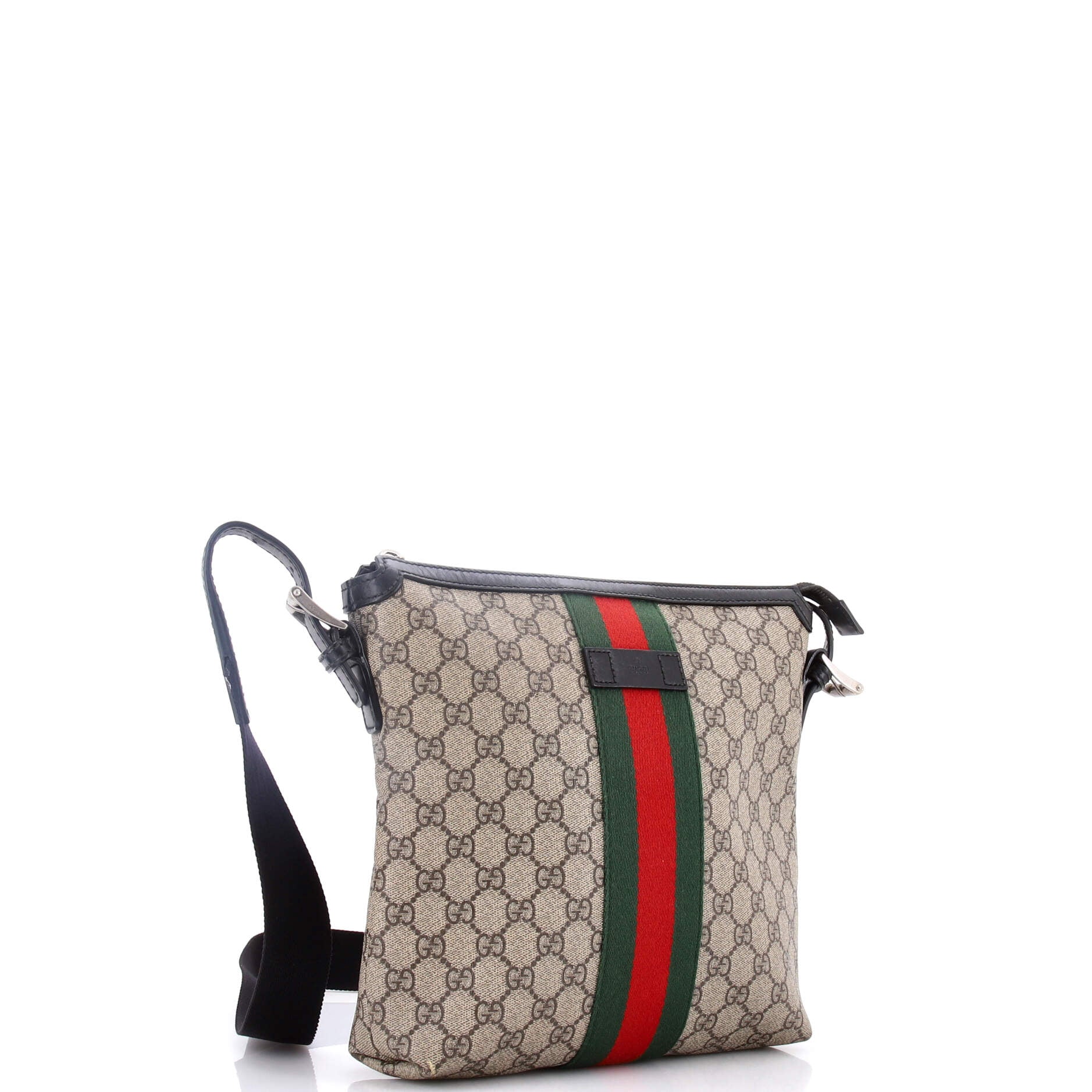 Web Messenger Bag GG Coated Canvas Small