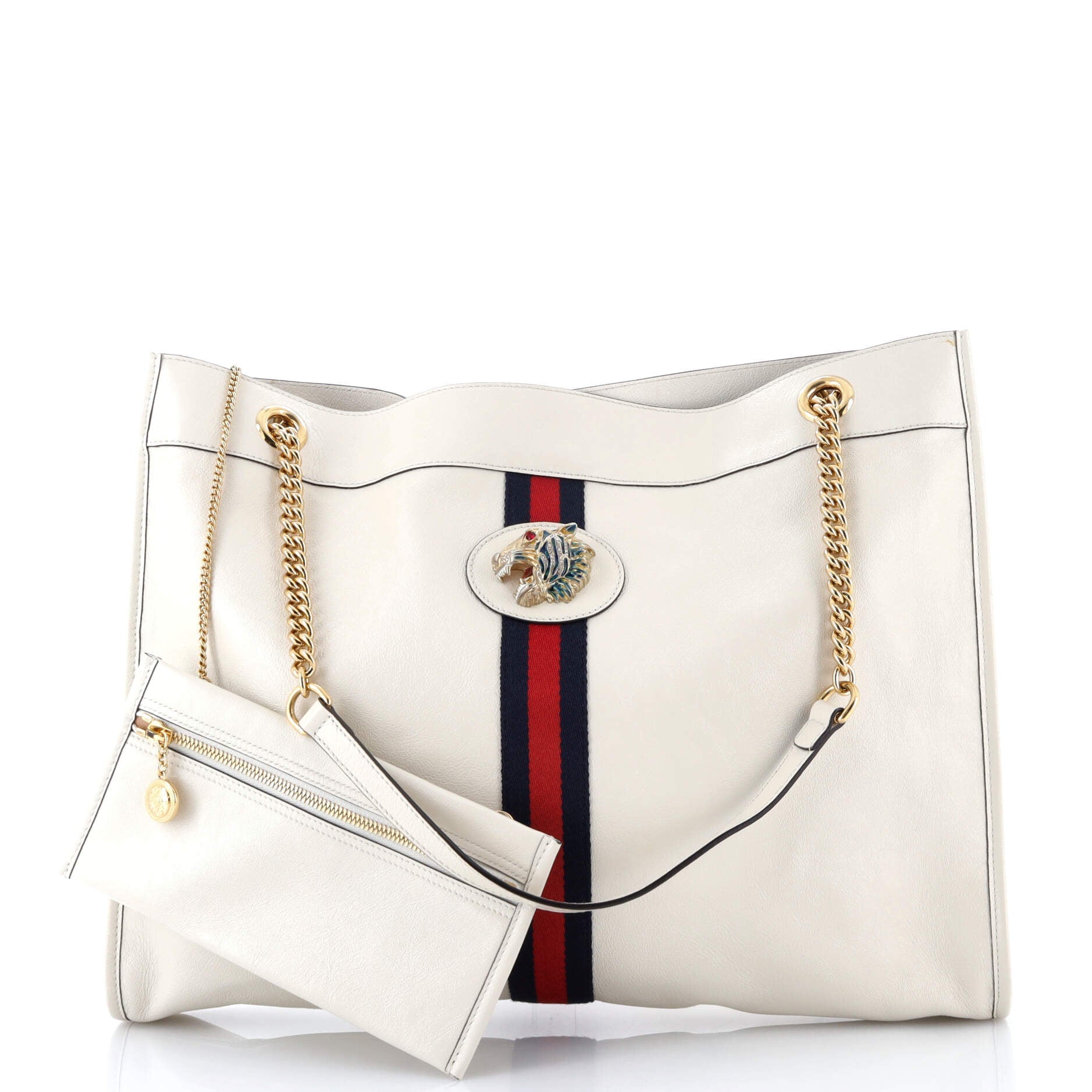 Rajah Chain Tote Leather Large