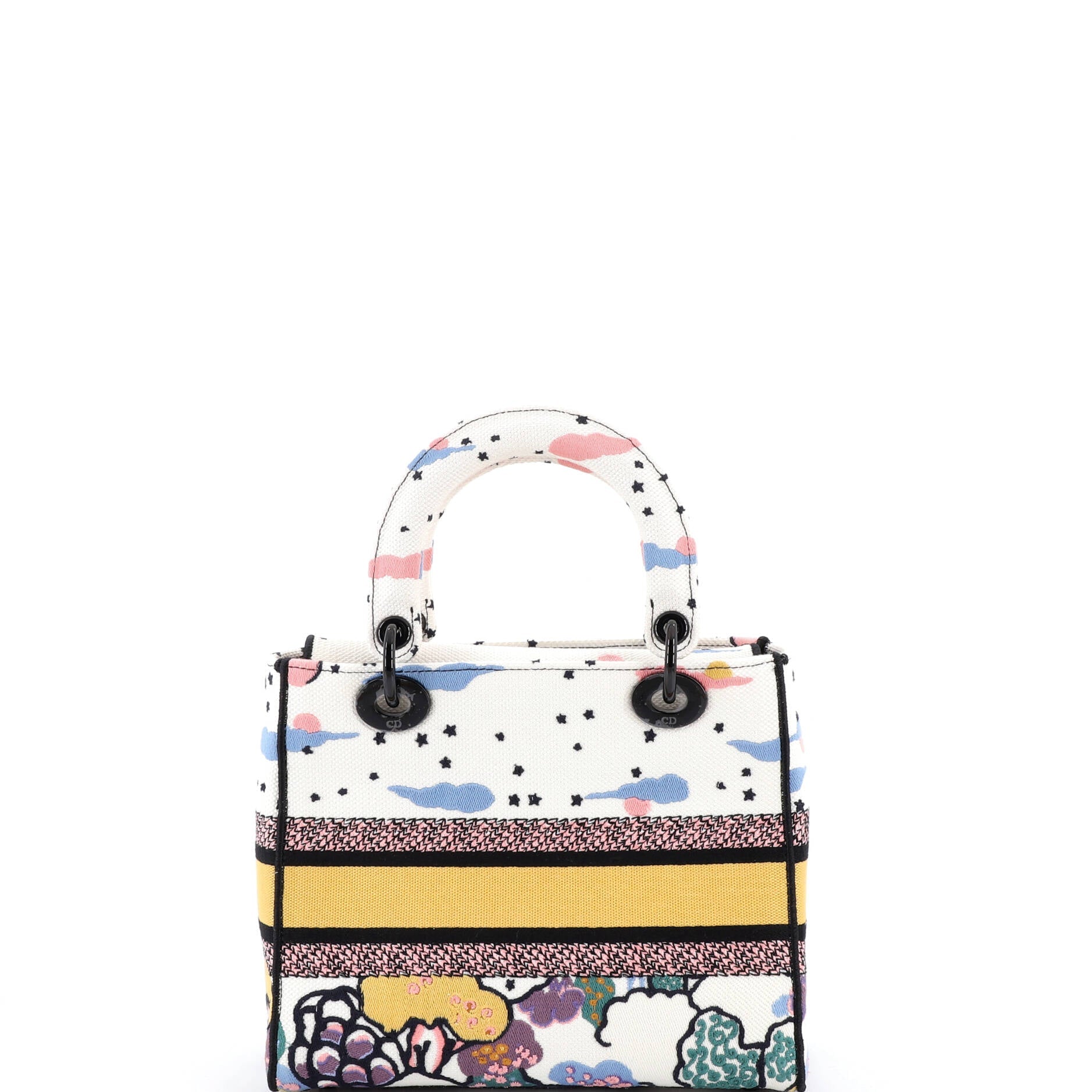 Lady D-Lite Bag Embroidered Canvas Medium