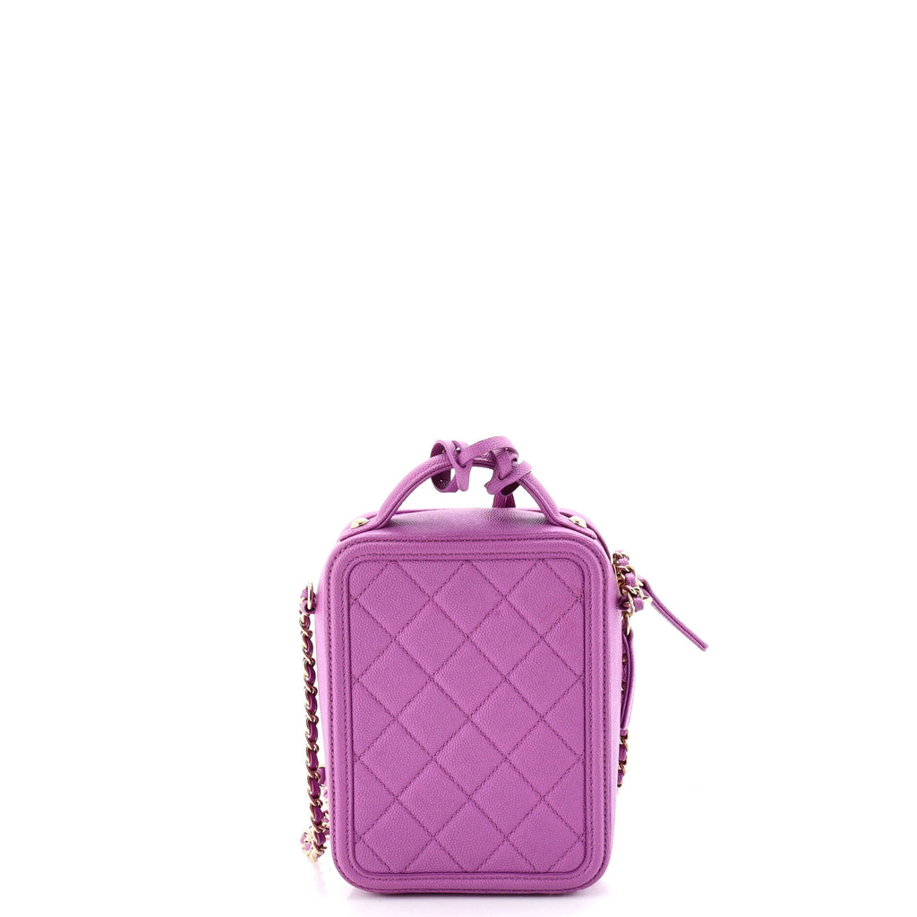 Filigree Vertical Vanity Case Quilted Caviar