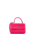 Trendy CC Top Handle Bag Quilted Lambskin Small