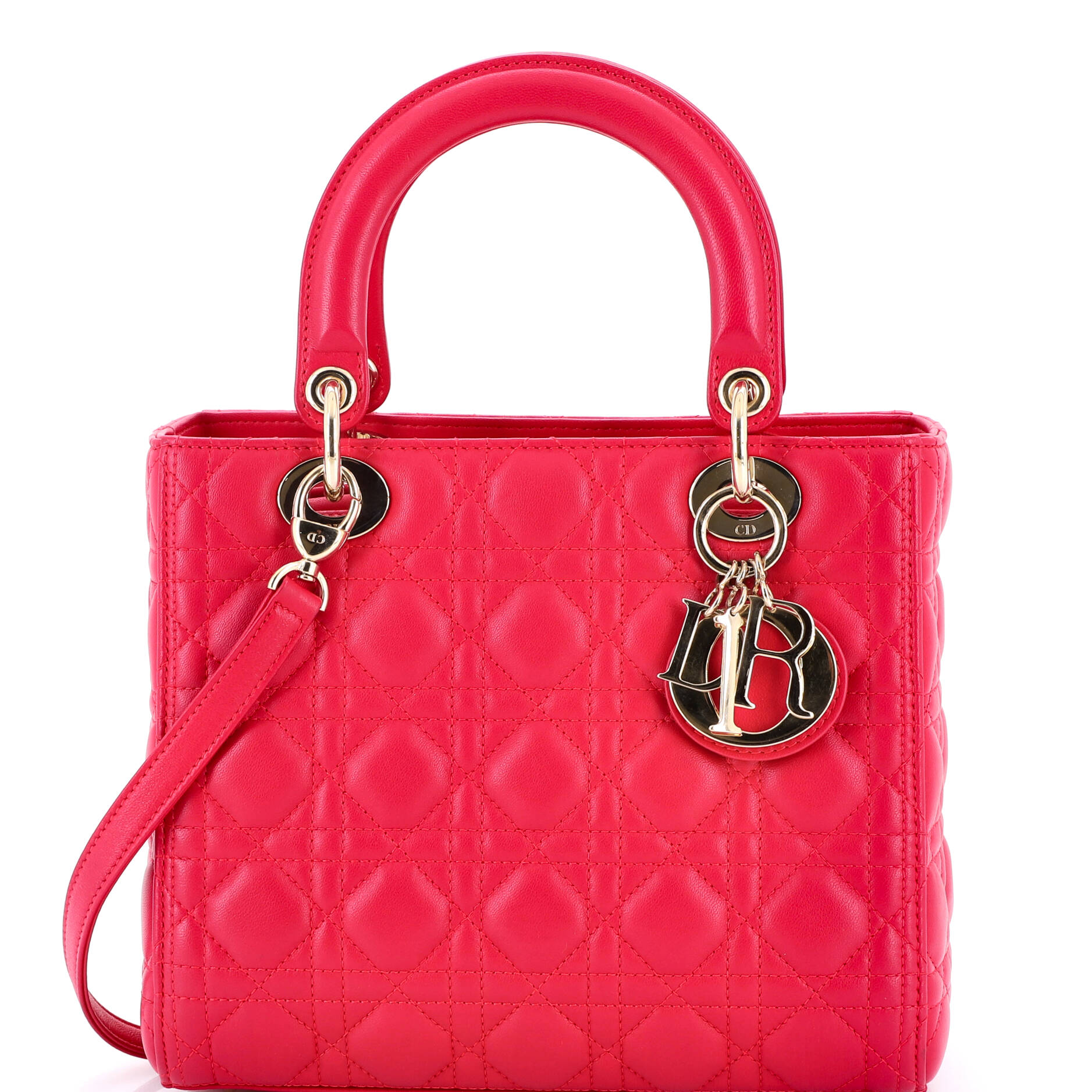 Lady Dior Bag Cannage Quilt Lambskin Medium