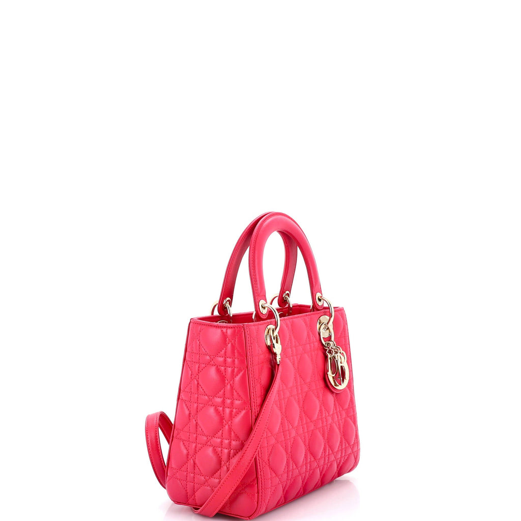Lady Dior Bag Cannage Quilt Lambskin Medium