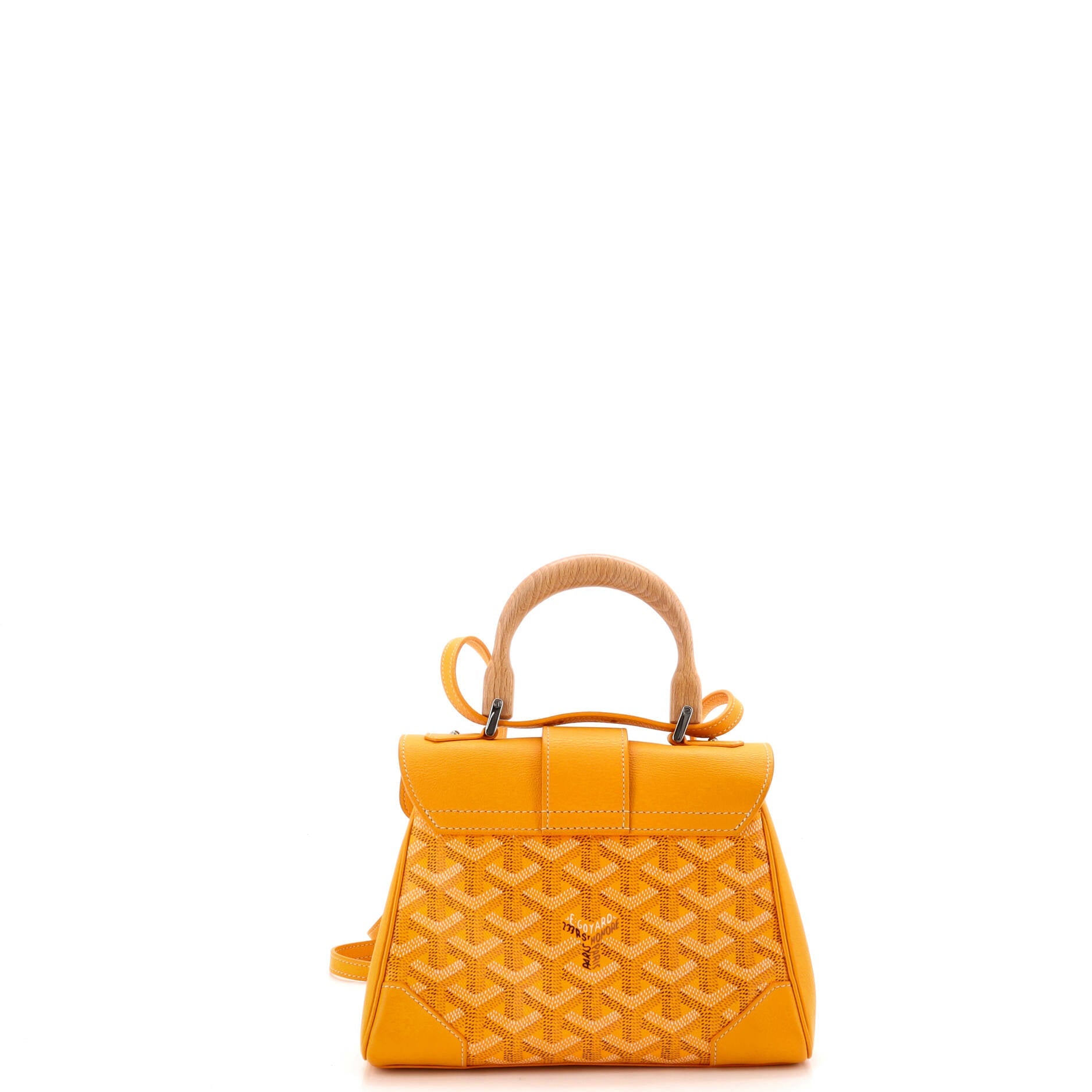 Saigon Top Handle Bag Coated Canvas with Leather Mini
