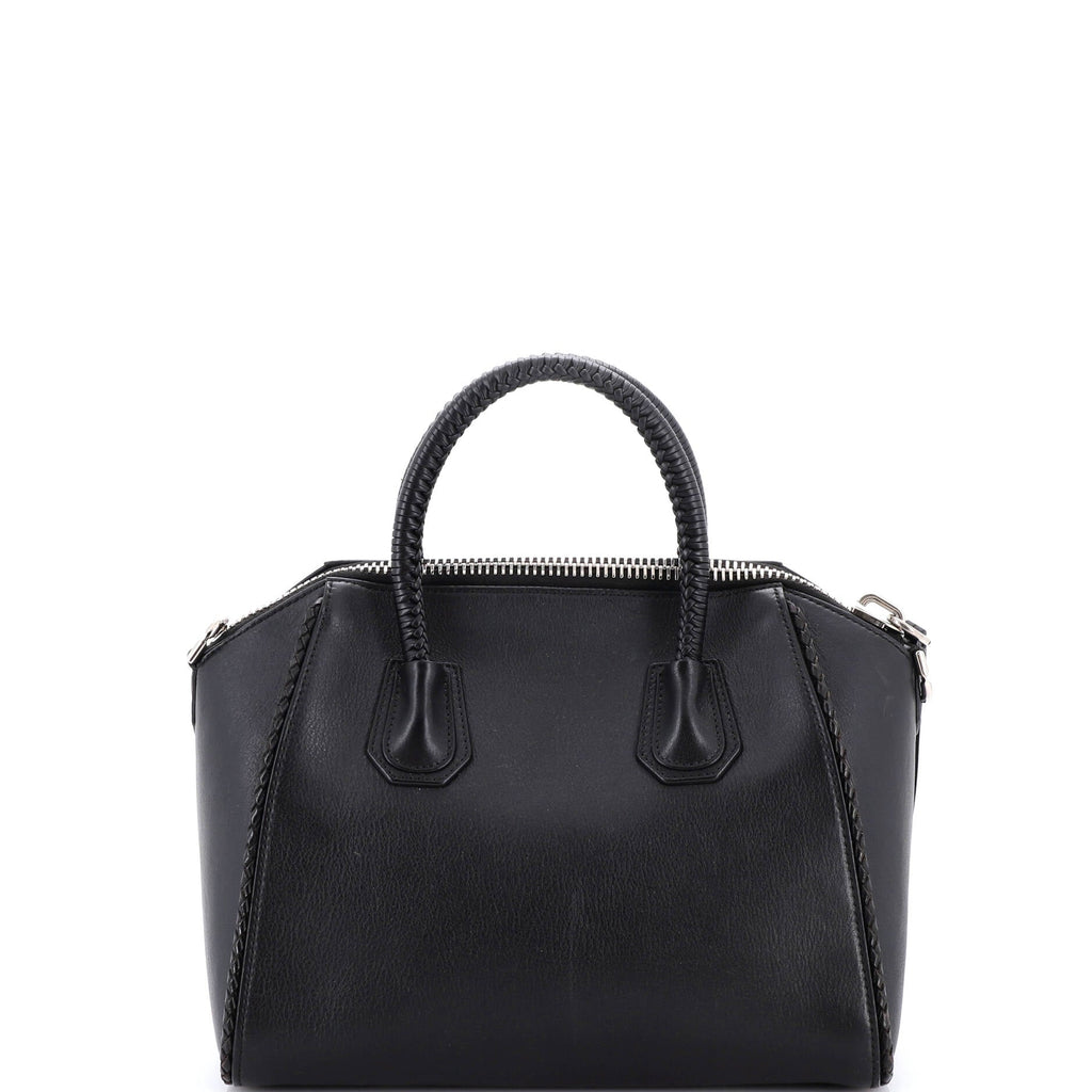 Antigona Bag Leather with Woven Detail Small