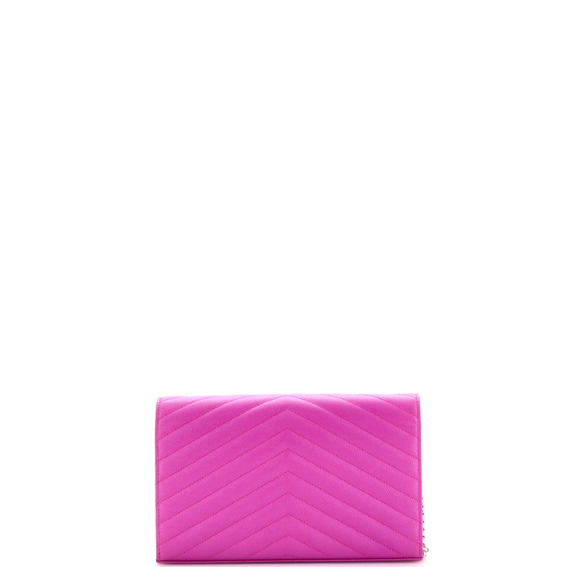 Classic Monogram Wallet on Chain Matelasse Chevron Leather Medium