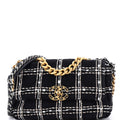 19 Flap Bag Quilted Tweed Medium