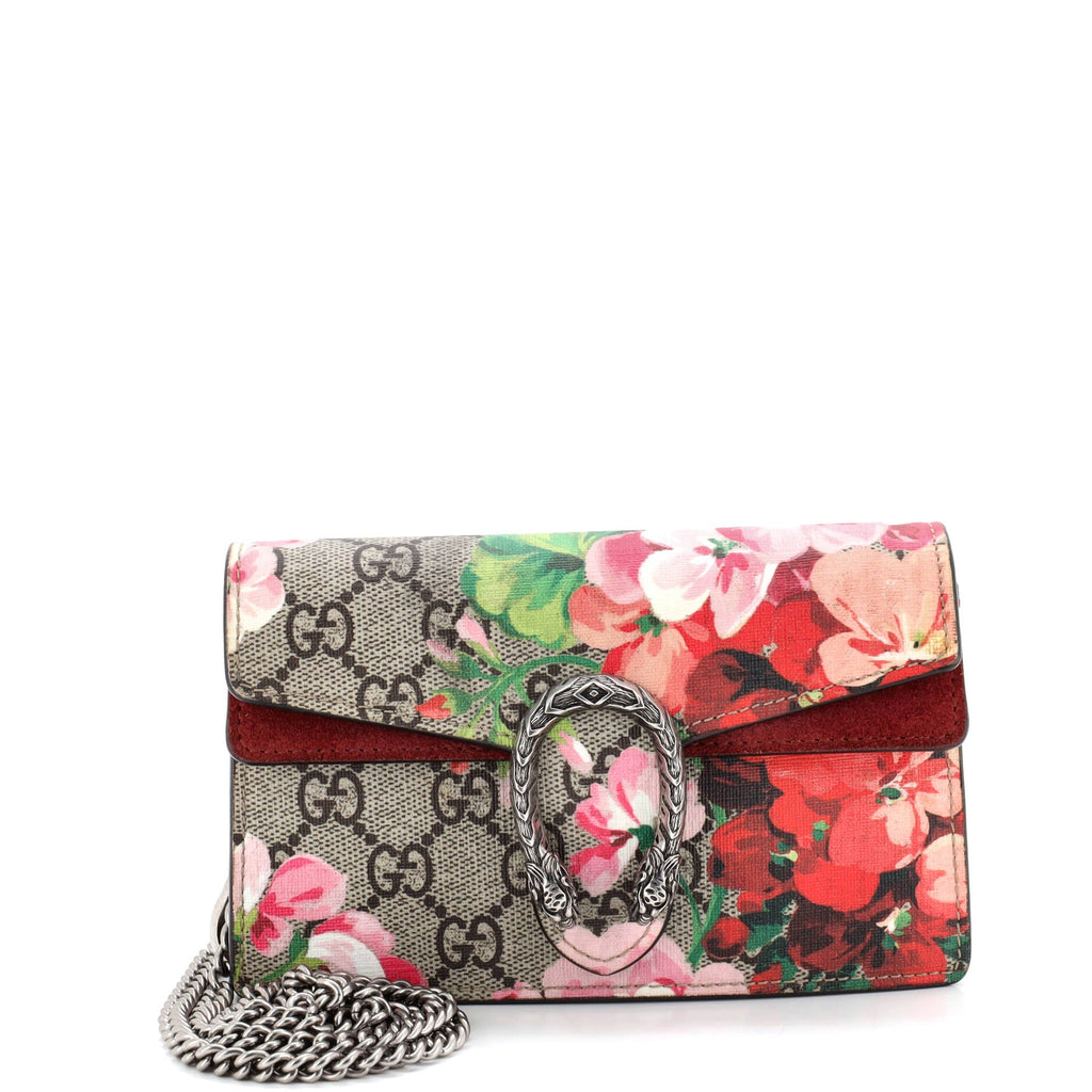 Dionysus Bag Blooms Print GG Coated Canvas Super Mini