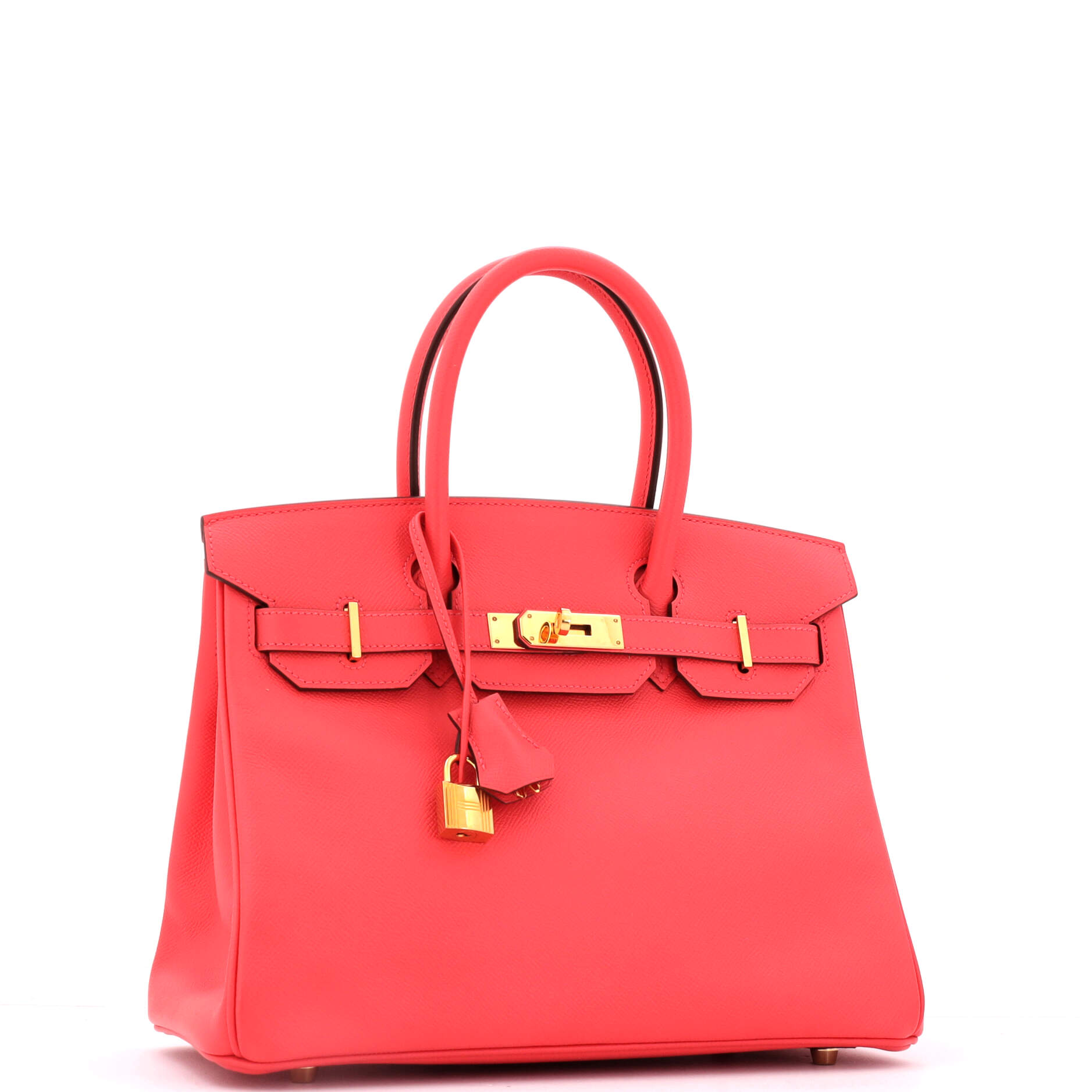 Birkin Handbag Rouge Pivoine Epsom with Gold Hardware 30