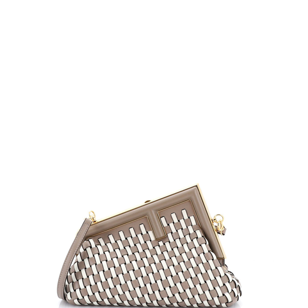 First Bag Woven Leather Small