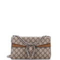 Dionysus Bag GG Coated Canvas with Crystal Embellished Metal Small