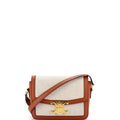 Triomphe Shoulder Bag Canvas with Leather Teen