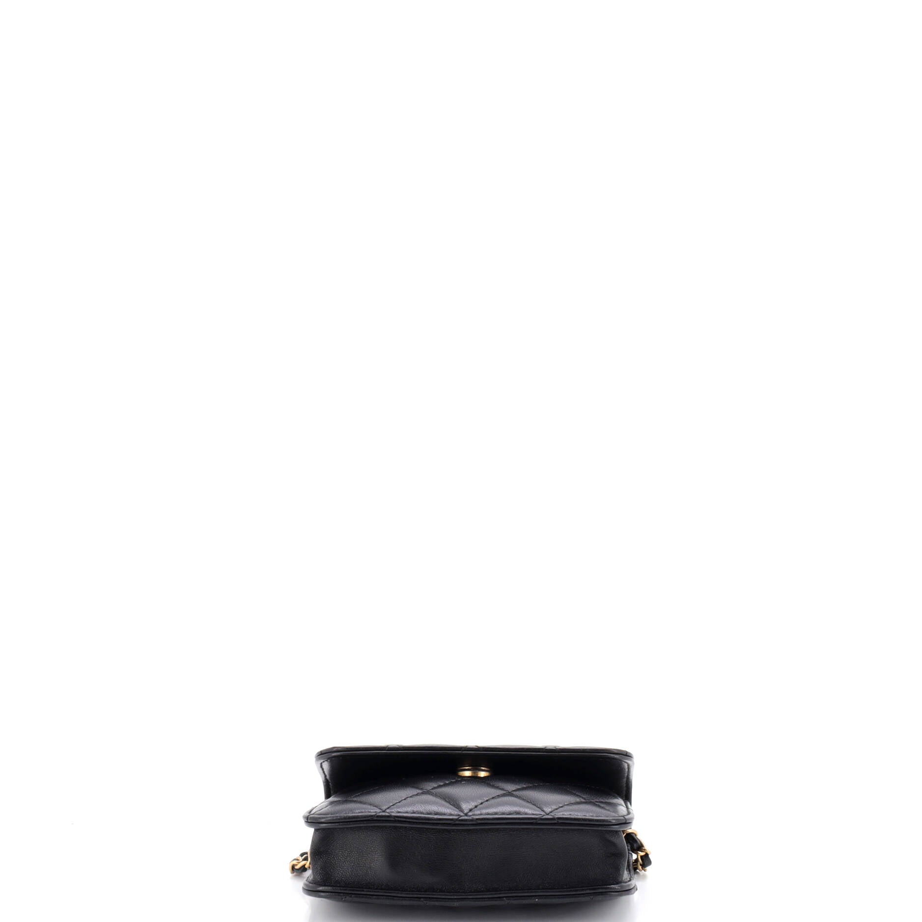 Pearl Crush Flap Clutch with Chain Quilted Lambskin Mini