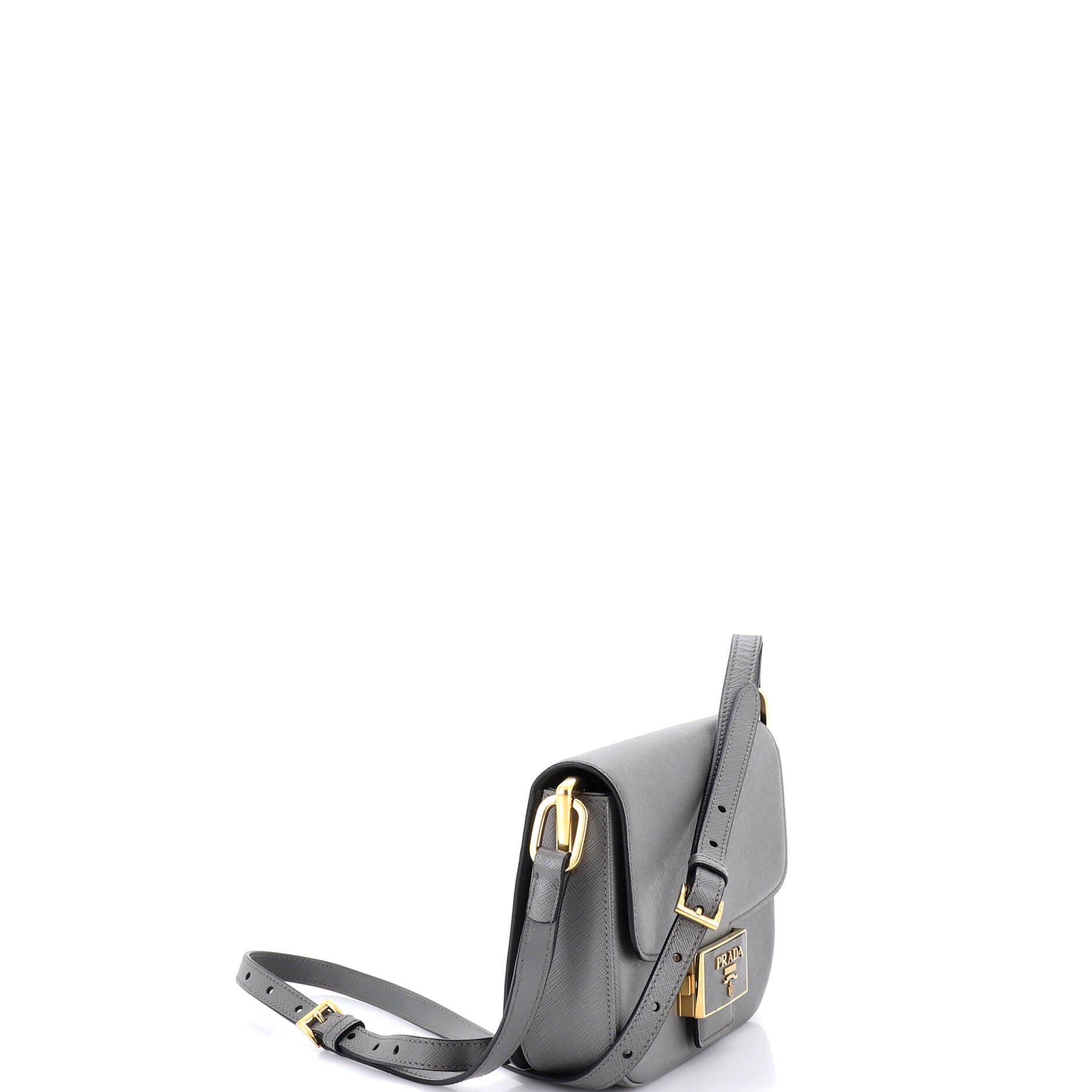 Embleme Flap Bag Saffiano Leather Small