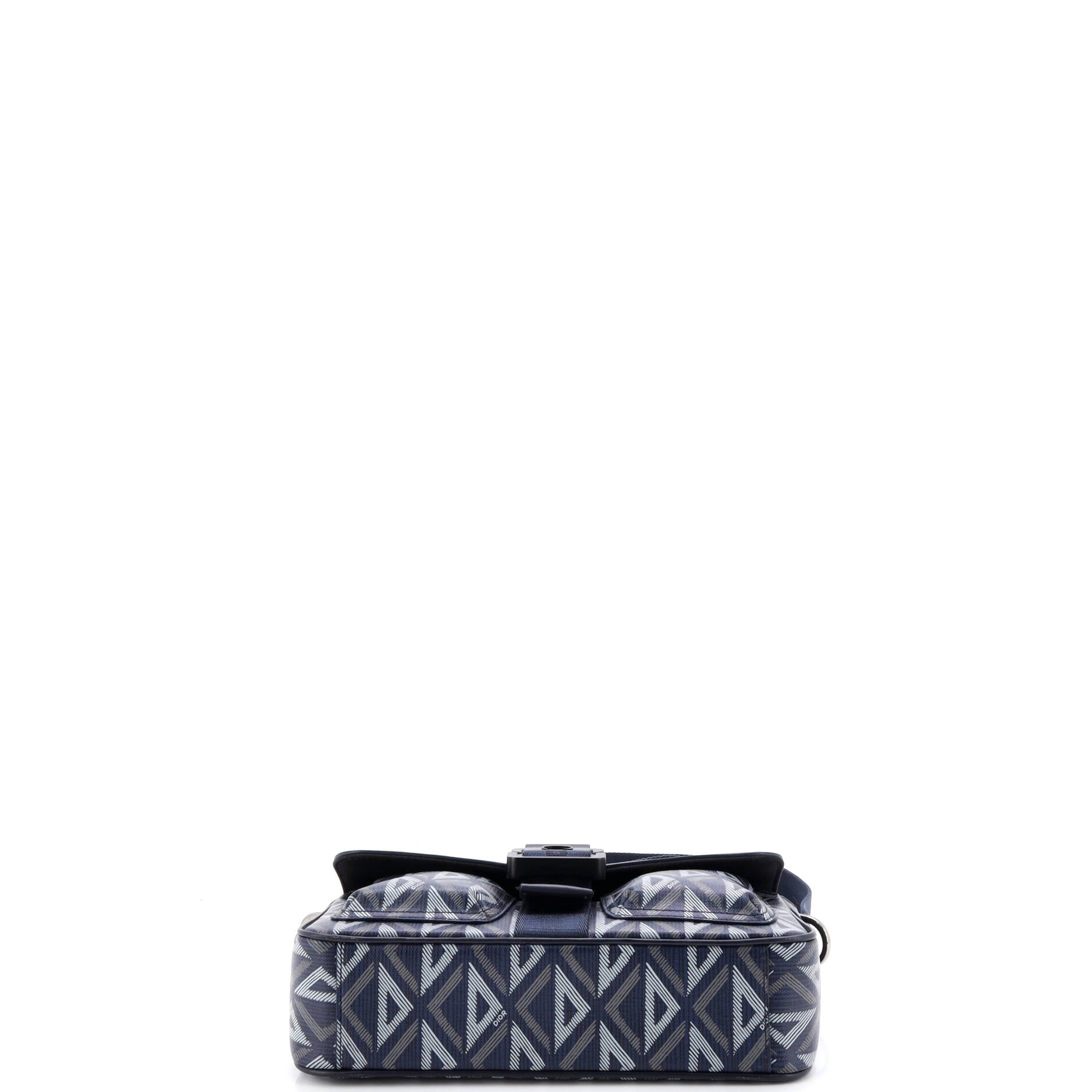Hit the Road Flap Crossbody Bag CD Diamond Coated Canvas and Leather Small