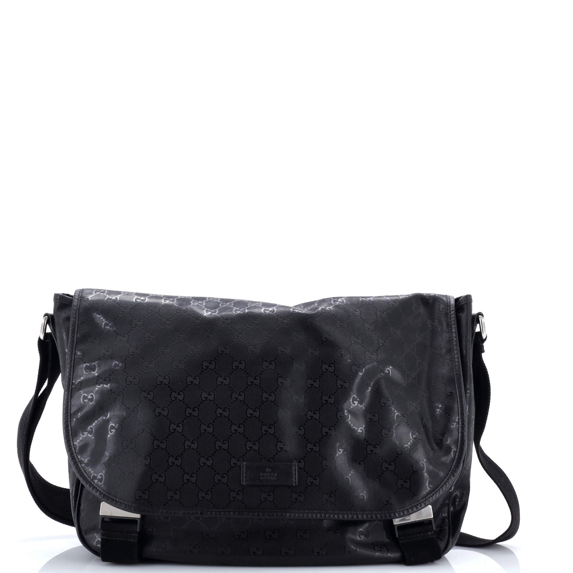 Double Buckle Messenger Bag GG Imprime Large